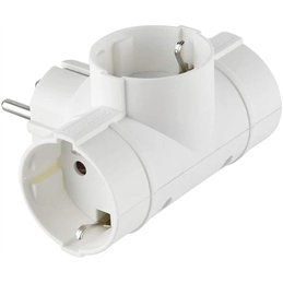 Adattatore triplo Schuko attacco Schuko 16A 250V Electraline