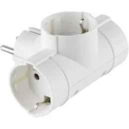 Adattatore triplo Schuko attacco Schuko 16A 250V Electraline
