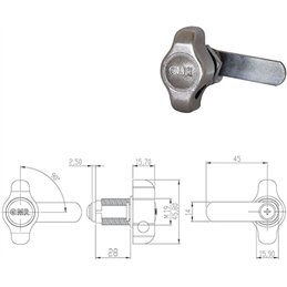 SERRATURA OMR LE MANIGLIA LUC DX 165644