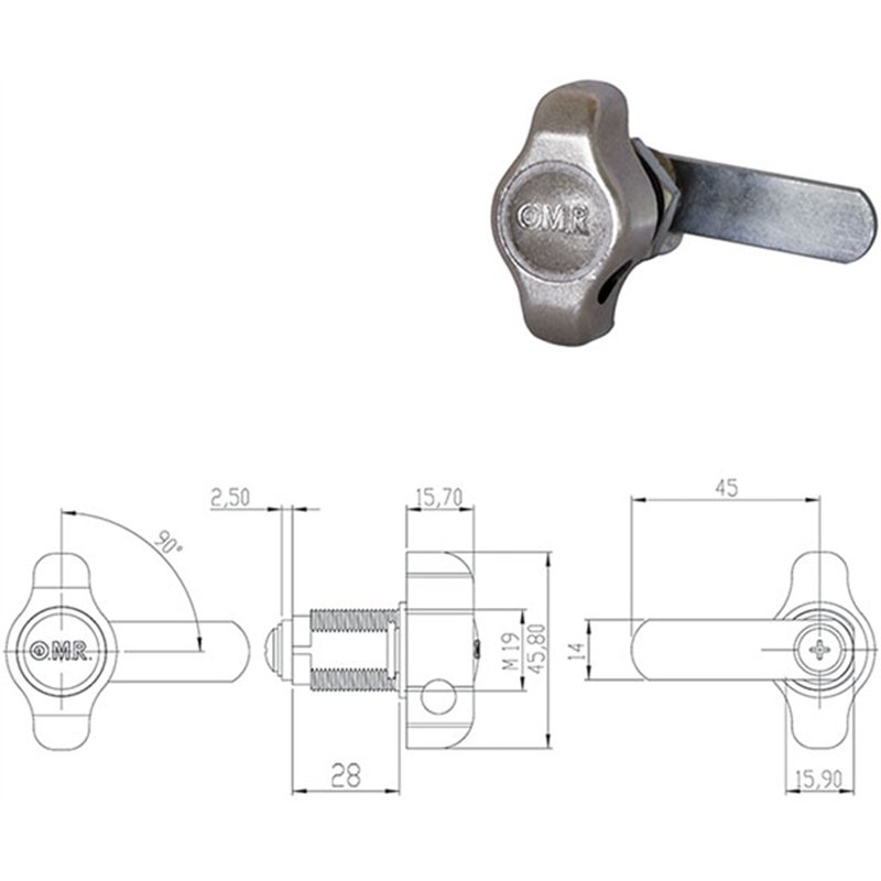 SERRATURA OMR LE MANIGLIA LUC SX 165645