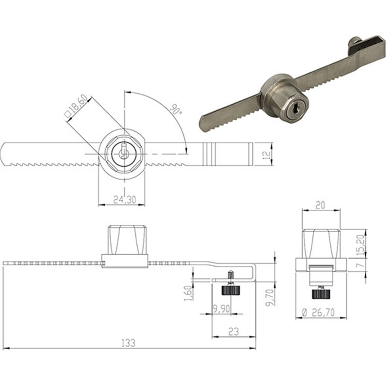 SERRATURA OMR VE-SCO CREMAGLIERA 220335