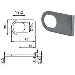 SERRATURA OMR VE PIASTRINO DOPPIA 4850 