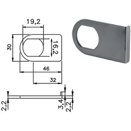 SERRATURA OMR VE PIASTRINO DOPPIA 4850 