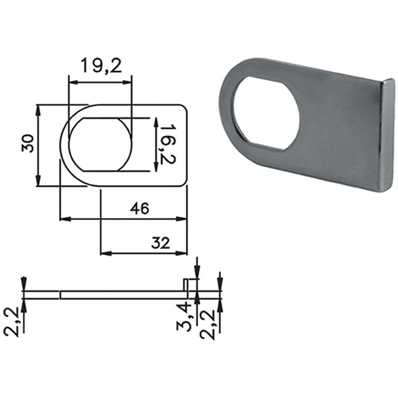 SERRATURA OMR VE PIASTRINO DOPPIA 4850 