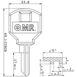 CHIAVI OMR N T.NERA SCHG05079/PL207