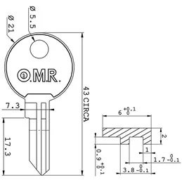 CHIAVI OMR N LAMELLE SCHG05082