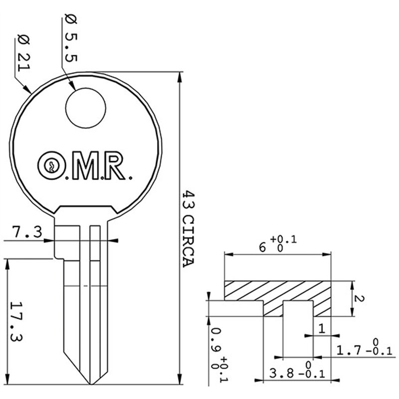 CHIAVI OMR N LAMELLE SCHG05082