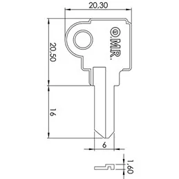 CHIAVI OMR N SEAT SCHG05005