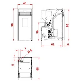 Inserto camino a pellet Palazzetti Ecofire KPE8