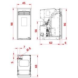 Palazzetti Ecofire AC78 pellet fireplace insert