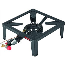 Fornellone gas 4 piedi cm.40x40 bruciatore GHISA con TERMOCOPPIA