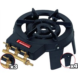 Fornellone Sandrigarden 3 rubinetti tutto ghisa 4 piedi 8 kW