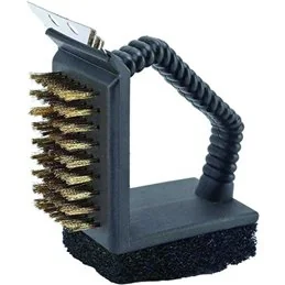 Spazzola mini combinata 3 funzioni per barbecue Sandrigarden – 78937‑15 