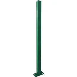 Paletto quadro per pannelli recinzione Vigor con piastra 50×50 mm – H 110 cm – Verde RAL 6005 