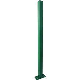 Vigor square post with base plate for fence panels – 50×50 mm – H 110 cm – Green RAL 6005