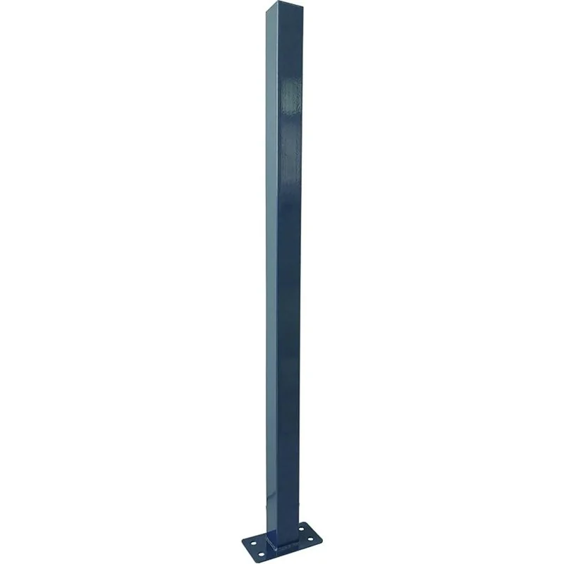 Vigor square post with base plate for fence panels – 50×50 mm – H 130 cm – Antracite RAL 7016