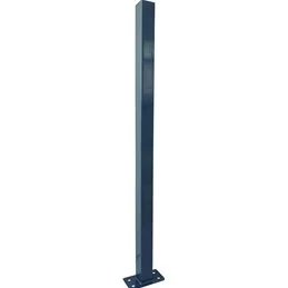 Paletto quadro per pannelli recinzione Vigor con piastra 50×50 mm – H 150 cm – Antracite RAL 7010