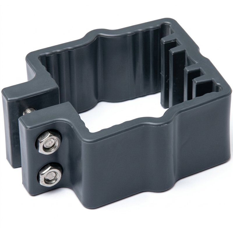 Vigor square post clamps 50×50 mm – Antracite – Plastic