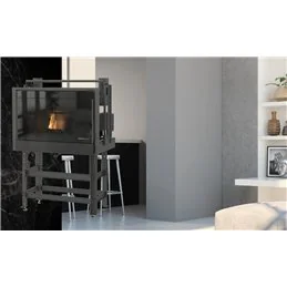 Moretti Design SLOT VISION 12 Pellet Fireplace Insert – 5-Star Certified, Ventilated/Canalizable