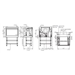 Moretti Design SLOT VISION 12 Pellet Fireplace Insert – 5-Star Certified, Ventilated/Canalizable