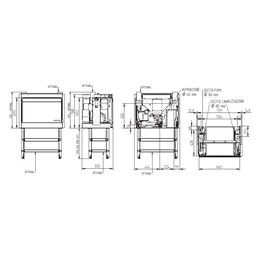 Moretti Design SLOT VISION 12 Pellet Fireplace Insert – 5-Star Certified, Ventilated/Canalizable