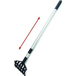 Estirpatore multiuso VIGOR con manico telescopico in alluminio 91–146 cm – 6 denti