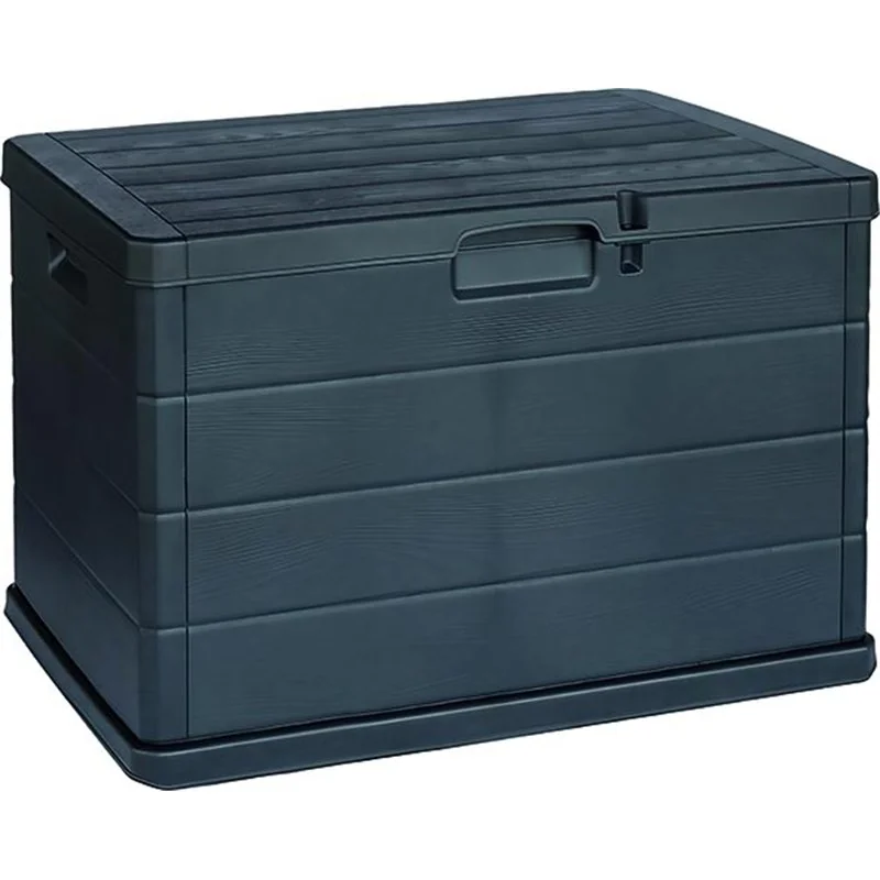 Baule da giardino in polipropilene antracite VIGOR SMALL – 170 L – 78×55×52 cm 