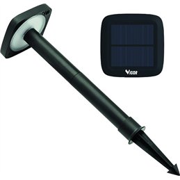 Proiettore LED solare VIGOR NOVA a picchetto – 1W 100 lm IP65 con sensore crepuscolare