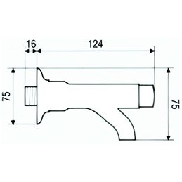 Rubinetto per fontana in ottone a pulsante con rosone – attacco 1/2" maschio