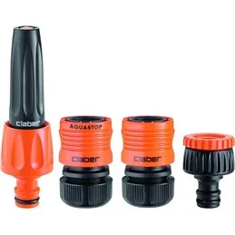 Set lancia dritta Claber art. 8802 con raccordi 1/2" e presa rubinetto 3/4"