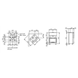 Moretti Design SLOT VISION 12 Pellet Fireplace Insert – 5-Star Certified, Ventilated/Canalizable