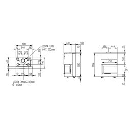 Camino a Legna Moretti Design LATODESIGN 60 – Porta Angolare DX/SX, 5 Stelle