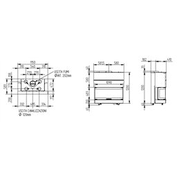 Camino a Legna Moretti Design TRIODESIGN 90 – Trifacciale, 5 Stelle