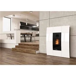 Stufa a Pellet Moretti Design COMPACT GLASS – 5 Stelle, Vetro MAGIC, Slim 36 cm, Ventilata/Canalizzabile