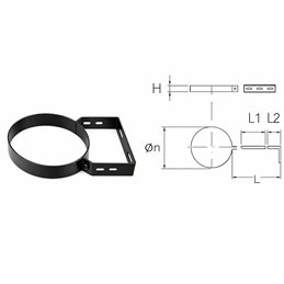 Support bracket for tube MONOFIRE pellet stoves De Marinis Inox