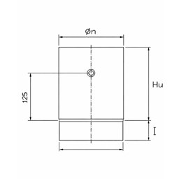 Linear element with 2mm thick SDPF DESIGN probe insertion for wood stoves