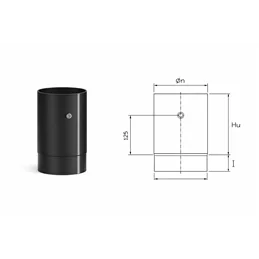 DWPF flue probe insertion element in black enamelled steel – DESIGN WOOD