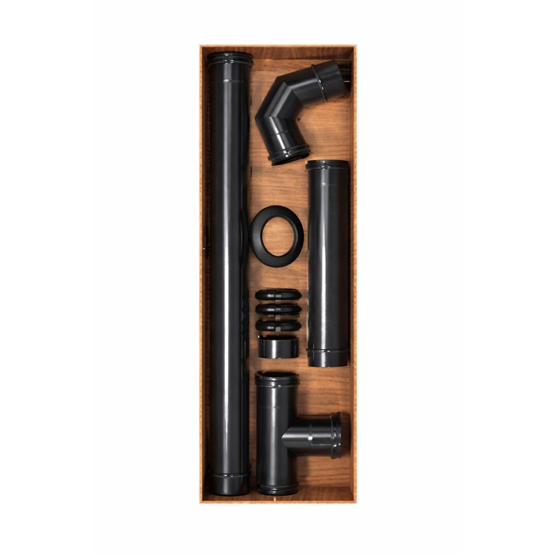 Kit installazione stufe a pellet Monofire Inox Aisi316 BLACK 