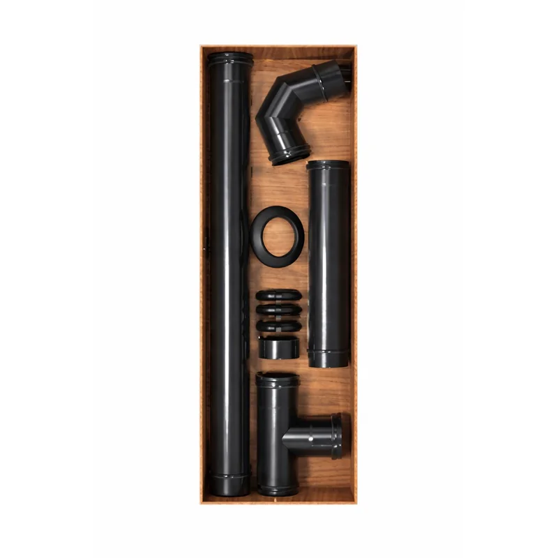 Kit installazione stufe a pellet Monofire Inox Aisi316 BLACK 