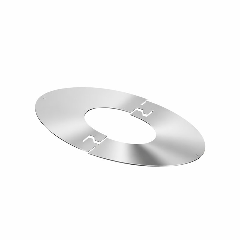 Flat hole cover for single and double wall flue