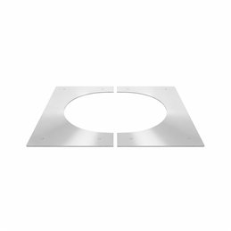 Square shaped hole cover 0:30° for single and double wall flue