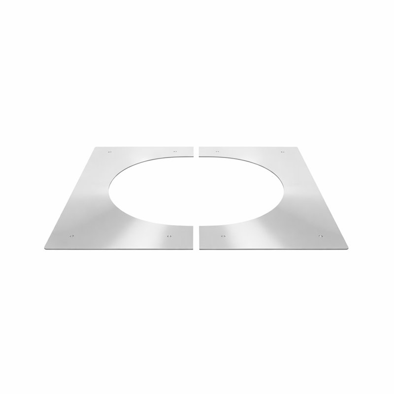 Square shaped hole cover 0:30° for single and double wall flue