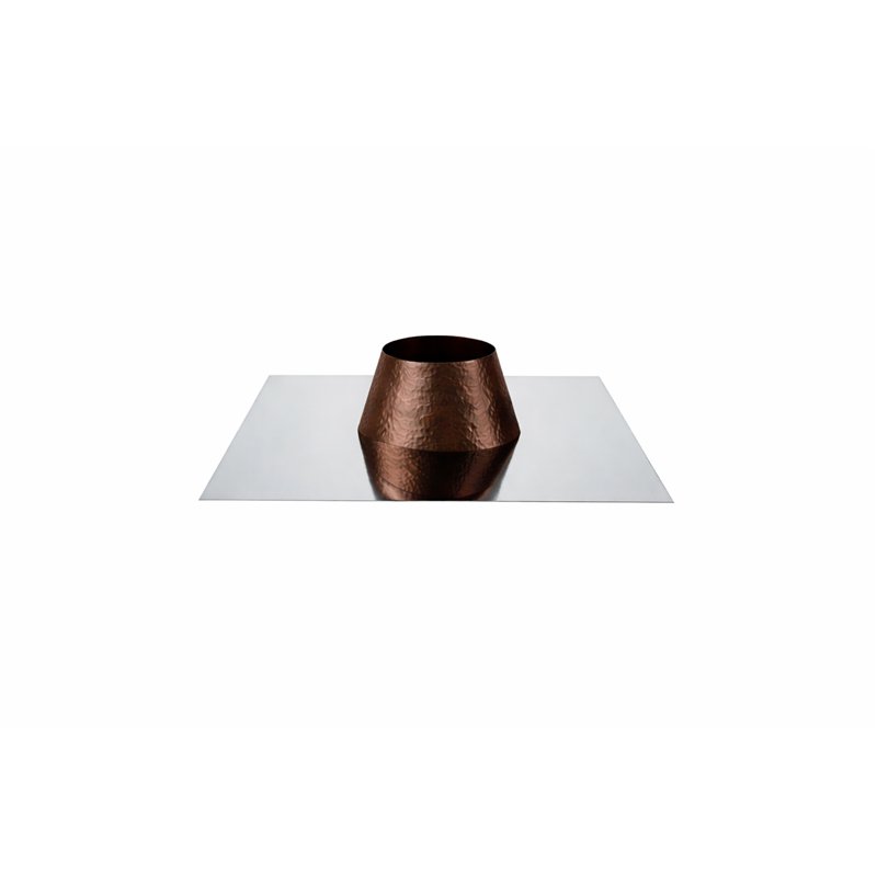 Flat base stainless steel collar painted for chimney