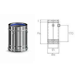 CXPF COAXIAL Inox probe insertion module Coaxial flue