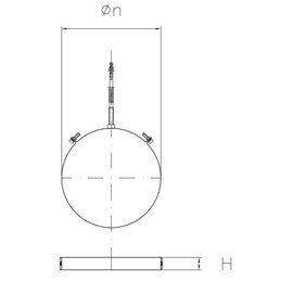 Wall collar with flue plug Inox De Marinis