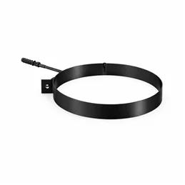 Wall collar with plug for NCM flue pipe, matt black HT01