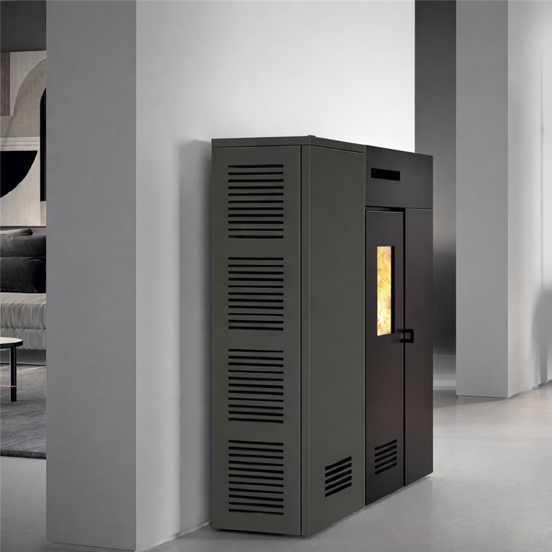 Stufa a pellet DUGLIA EP 9,1 kW Caminetti Montegrappa, aria ventilata e canalizzabile