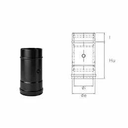 Modulo rilevamento fumi N1PF ISO10 RUSTY Canna fumaria doppia parete