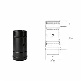 Smoke detection module N1PF ISO10 RUSTY Double wall flue