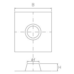 Faldale for flat roofs double wall flue ISO25 RUSTY De Marinis